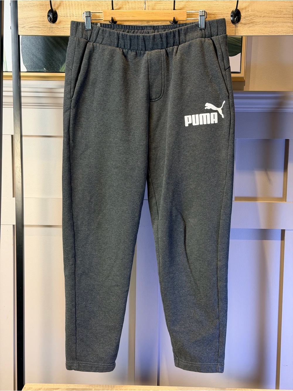 Men's Puma Joggers Charcoal Gray L